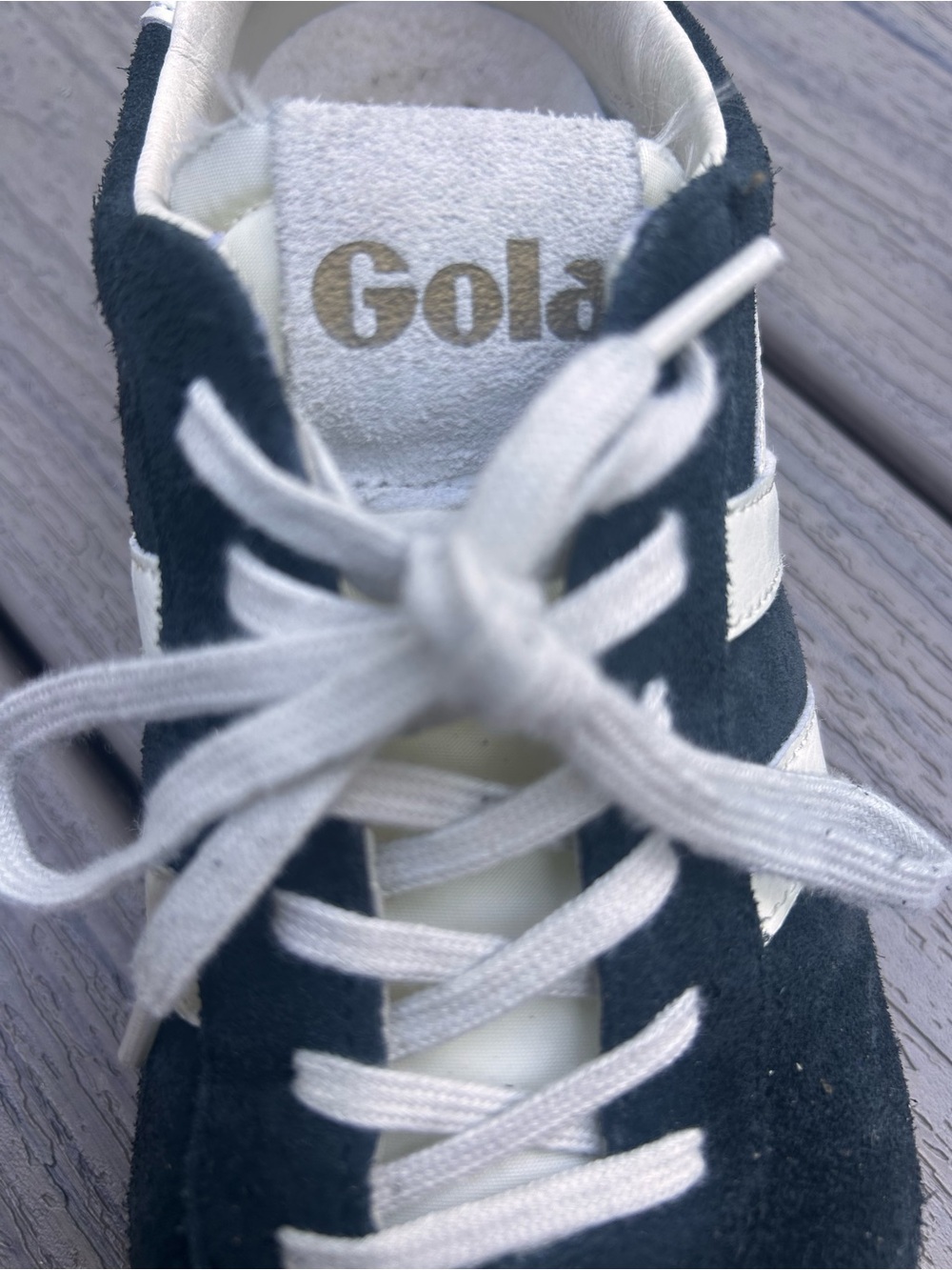 Gola Elan Sneakers in Black and Cream - Picture 6 of 8